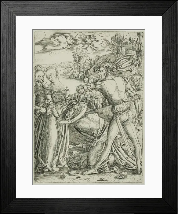 Framed Print : The Beheading of St. John the Baptist, c. 1500. Creator: Master MZ