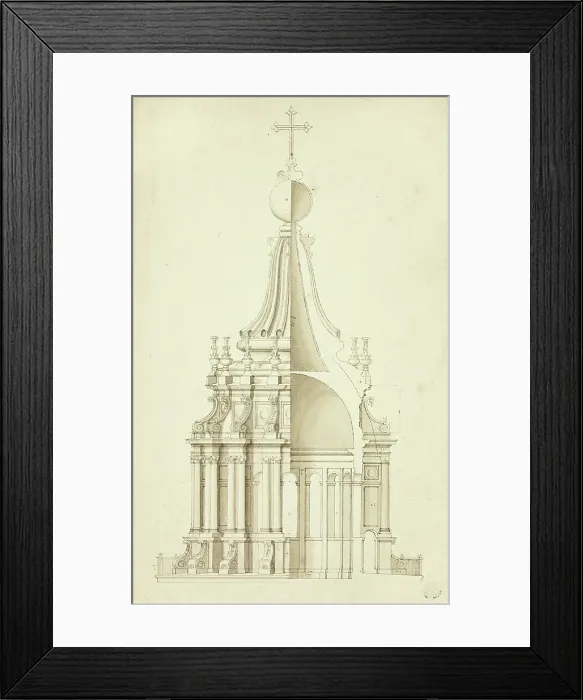 Framed Print : Lantern of Cupola, St. Peter's, Rome, n.d. Creator: Sir Christopher Wren Framed Print : Lantern of Cupola, St. Peter's, Rome, n.d. Creator: Sir Christopher Wren