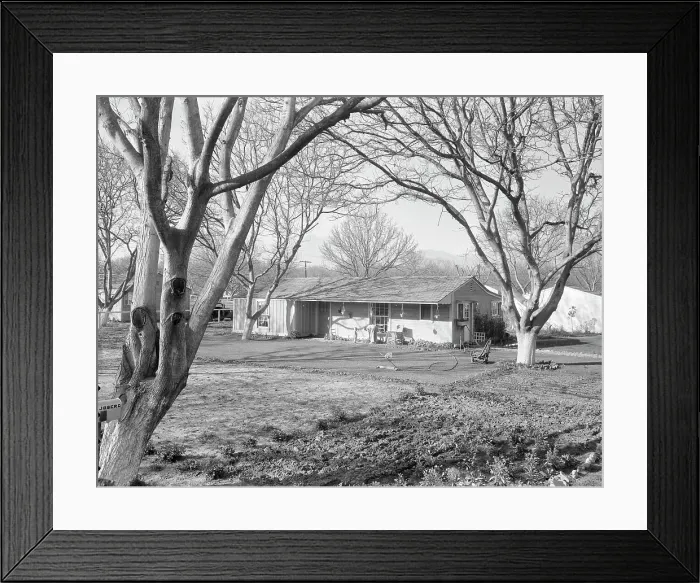 Framed Print : El Monte federal subsistence Homesteads, California, 1936. Creator: Dorothea Lange Framed Print : El Monte federal subsistence Homesteads, California, 1936. Creator: Dorothea Lange