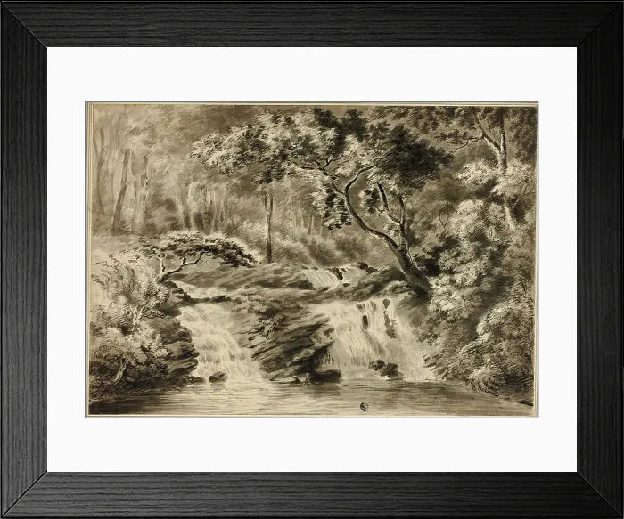 Framed Print : Waterfalls and Woods, n.d. Creator: Amos Green Framed Print : Waterfalls and Woods, n.d. Creator: Amos Green