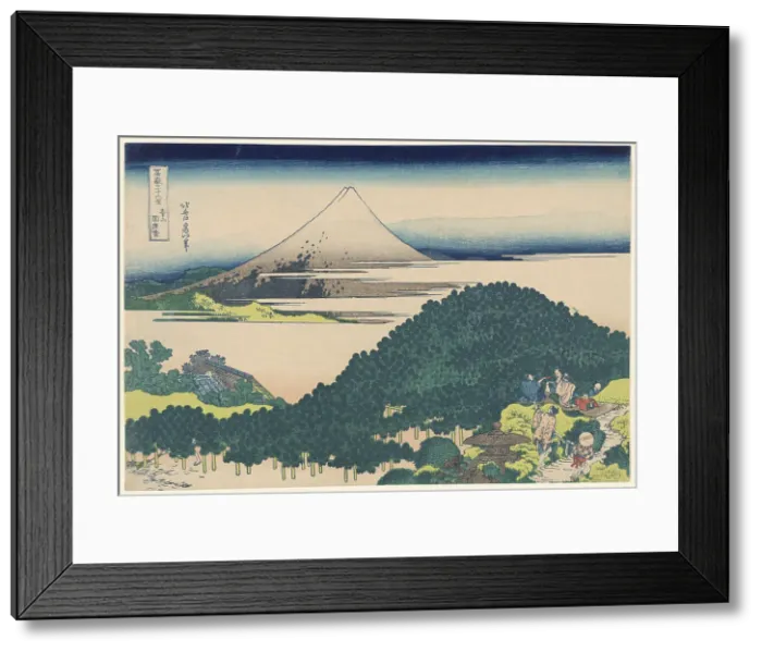 Framed Print : Cushion Pine Tree at Aoyama (Aoyama Enza no matsu), from the series Thirty-six... Japan, c1830 / 33. Creator: Hokusai. Cushion Pine Tree at Aoyama (Aoyama Enza no matsu), from the series Thirty-six... Japan, c1830 / 33. Creator: Hokusai