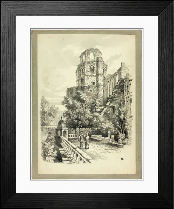 Framed Print : Heidelberg Castle, c.1830. Creator: Unknown Framed Print : Heidelberg Castle, c.1830. Creator: Unknown