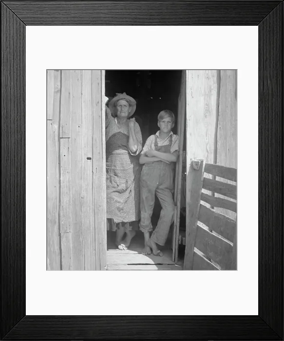 Framed Print : [Untitled]: Woman and boy, 1935. Creator: Dorothea Lange