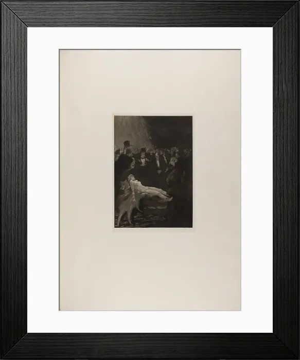 Framed Print : Chained, plate eleven from A Life, 1884. Creator: Max Klinger Framed Print : Chained, plate eleven from A Life, 1884. Creator: Max Klinger