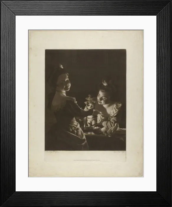Framed Print : Miss Kitty Dressing, 1781. Creator: Thomas Watson Framed Print : Miss Kitty Dressing, 1781. Creator: Thomas Watson