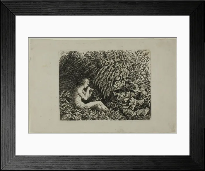 Framed Print : Youth Playing Pipes of Pan, 1800. Creator: Carl Wilhelm Kolbe the elder Framed Print : Youth Playing Pipes of Pan, 1800. Creator: Carl Wilhelm Kolbe the elder