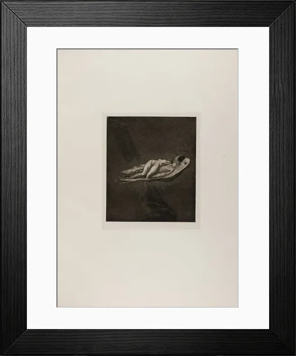 Framed Print : Finis, from A Life, 1884. Creator: Max Klinger Framed Print : Finis, from A Life, 1884. Creator: Max Klinger