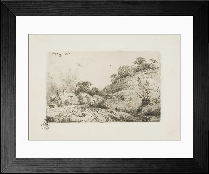 Framed Print : The Cornfield (Rembrandt Manner), 1764. Creator: Christian Wilhelm Ernst Dietrich Framed Print : The Cornfield (Rembrandt Manner), 1764. Creator: Christian Wilhelm Ernst Dietrich