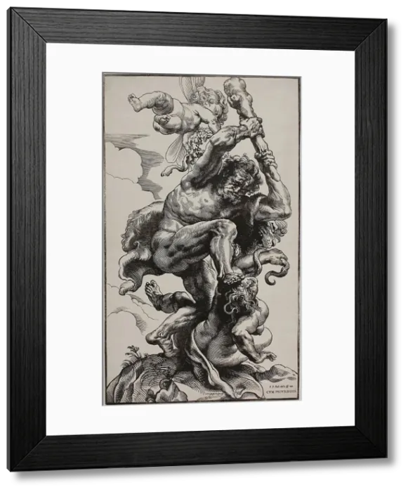 Framed Print : Hercules Slaying Envy, 1633 / 34. Creator: Christoffel Jegher Framed Print : Hercules Slaying Envy, 1633 / 34. Creator: Christoffel Jegher
