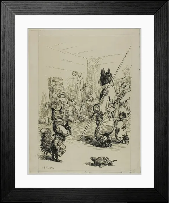 Framed Print : De King Im Sit Right Flat in a Chair, n.d. Creator: AB Frost Framed Print : De King Im Sit Right Flat in a Chair, n.d. Creator: AB Frost