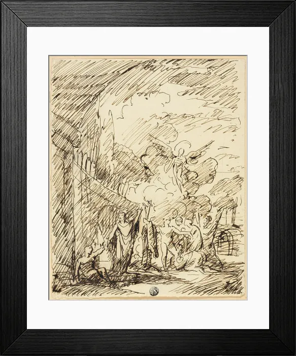 Framed Print : Figures in Landscape, 1798. Creator: Benjamin West Framed Print : Figures in Landscape, 1798. Creator: Benjamin West