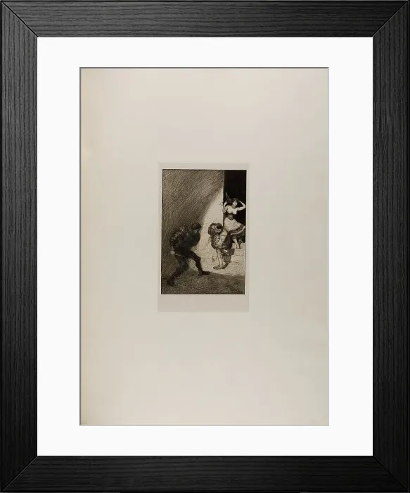 Framed Print : Rivals, plate seven from A Life, 1884. Creator: Max Klinger Framed Print : Rivals, plate seven from A Life, 1884. Creator: Max Klinger