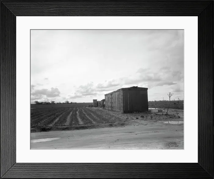 Framed Print : Freight car converted into house in Little Oklahoma, California, 1936. Creator: Dorothea Lange. Freight car converted into house in Little Oklahoma, California, 1936. Creator: Dorothea Lange Framed Print : Freight car converted into house in Little Oklahoma, California, 1936. Creator: Dorothea Lange. Freight car converted into house in Little Oklahoma, California, 1936. Creator: Dorothea Lange
