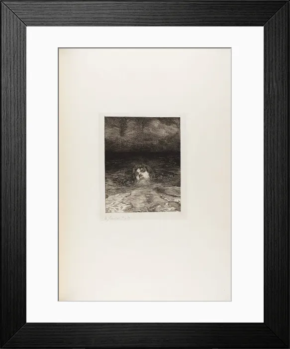 Framed Print : Downfall, from A Life, 1884. Creator: Max Klinger Framed Print : Downfall, from A Life, 1884. Creator: Max Klinger