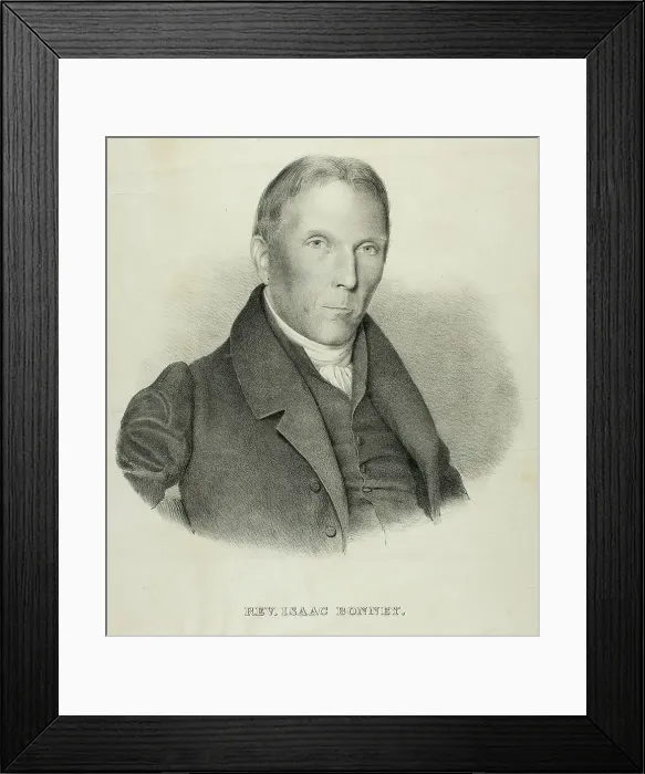 Framed Print : Reverend Isaac Bonney, 1826 / 33. Creator: Benjamin F Nutting Framed Print : Reverend Isaac Bonney, 1826 / 33. Creator: Benjamin F Nutting