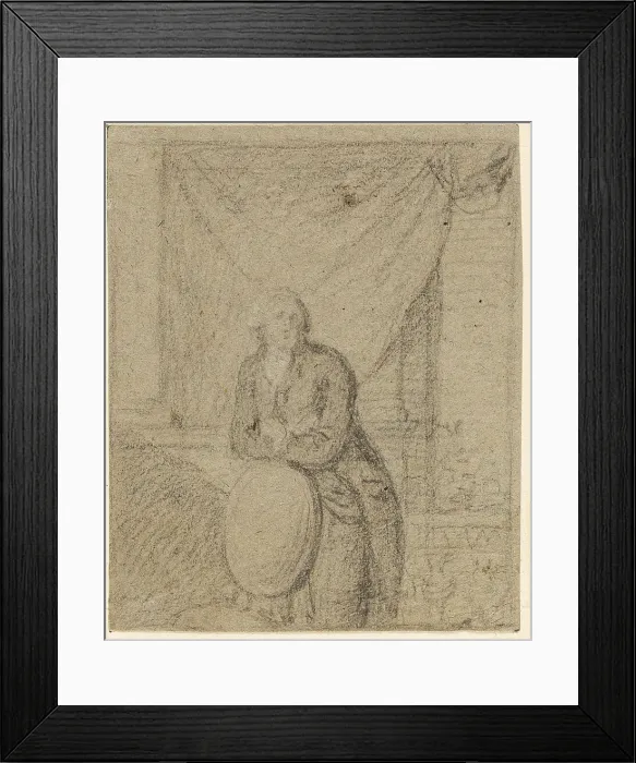 Framed Print : Portrait of a Man Standing in Front of Window, n.d. Creator: Benjamin West Framed Print : Portrait of a Man Standing in Front of Window, n.d. Creator: Benjamin West