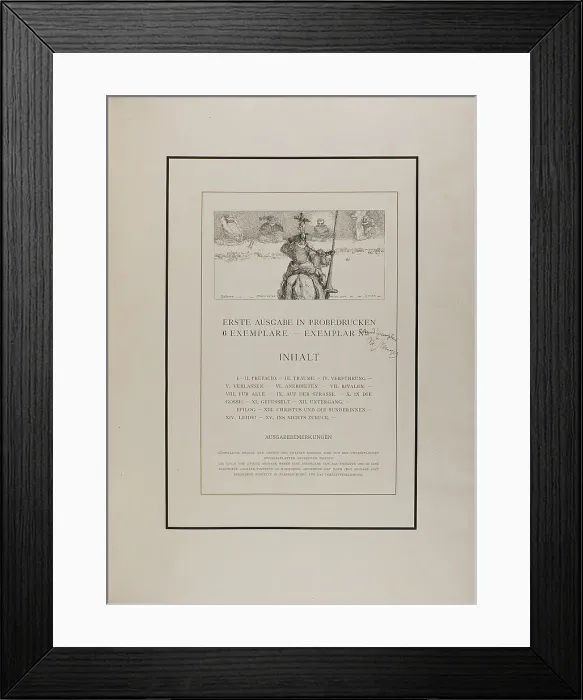 Framed Print : Historia, Modernitas, Pictura sacra, Homer, from A Life, 1884. Creator: Max Klinger Framed Print : Historia, Modernitas, Pictura sacra, Homer, from A Life, 1884. Creator: Max Klinger