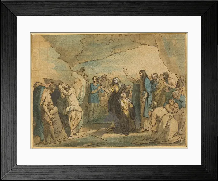 Framed Print : The Raising of Lazarus, 1780. Creator: Benjamin West Framed Print : The Raising of Lazarus, 1780. Creator: Benjamin West