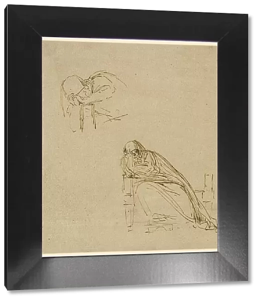 Two Sketches of a Weeping Woman, n.d. Creator: Benjamin West