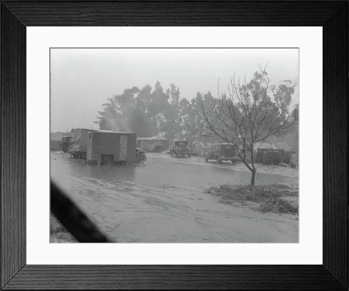 Framed Print : Migrant camp in California during the pea harvesting, San Luis Obispo County, California, 1936. Creator: Dorothea Lange Framed Print : Migrant camp in California during the pea harvesting, San Luis Obispo County, California, 1936. Creator: Dorothea Lange