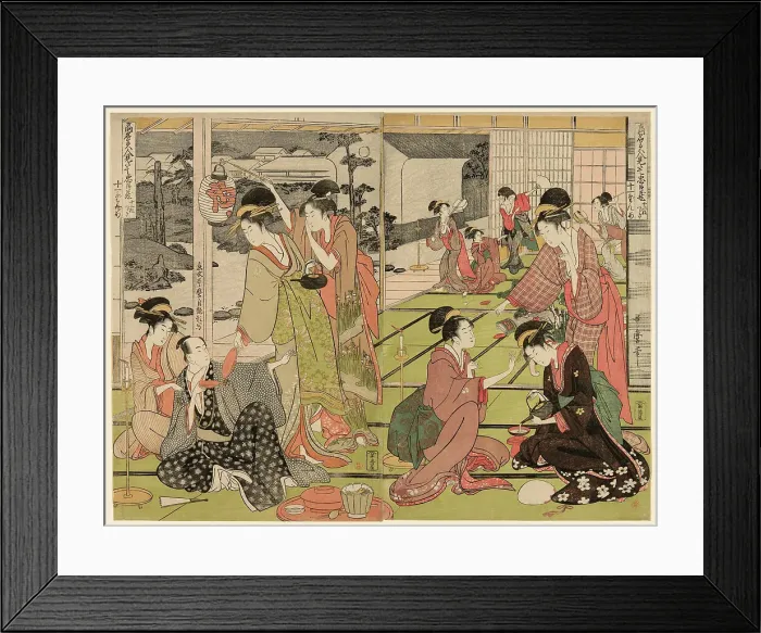 Framed Print : Act Eleven from the series The Chushingura Drama Parodied by Famous Beauties (Komei... c. 1794 / 95. Creator: Kitagawa Utamaro. Act Eleven from the series The Chushingura Drama Parodied by Famous Beauties (Komei... c. 1794 / 95) Framed Print : Act Eleven from the series The Chushingura Drama Parodied by Famous Beauties (Komei... c. 1794 / 95. Creator: Kitagawa Utamaro. Act Eleven from the series The Chushingura Drama Parodied by Famous Beauties (Komei... c. 1794 / 95)