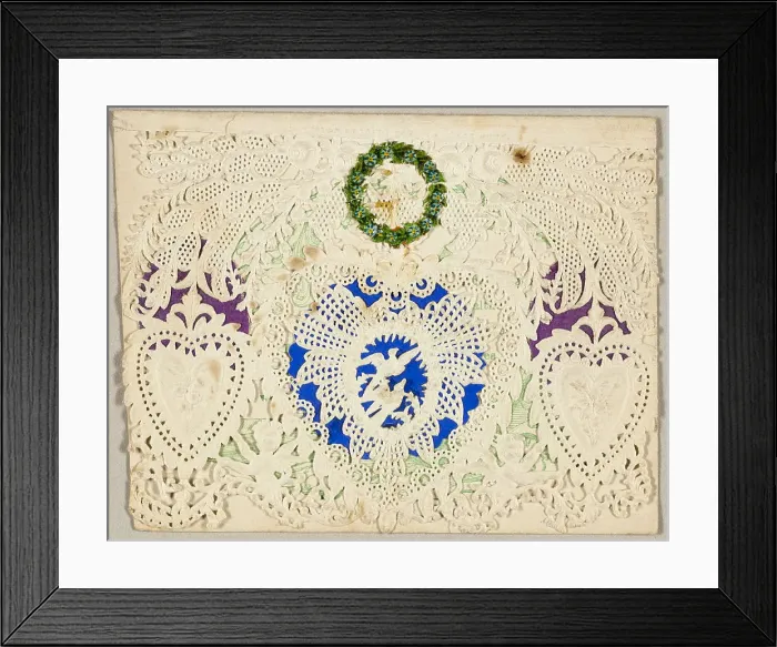 Framed Print : Untitled Valentine (Three Hearts), c.1865. Creator: Berlin & Jones. Untitled Valentine (Three Hearts), c.1865. Creator: Berlin & Jones Framed Print : Untitled Valentine (Three Hearts), c.1865. Creator: Berlin & Jones. Untitled Valentine (Three Hearts), c.1865. Creator: Berlin & Jones