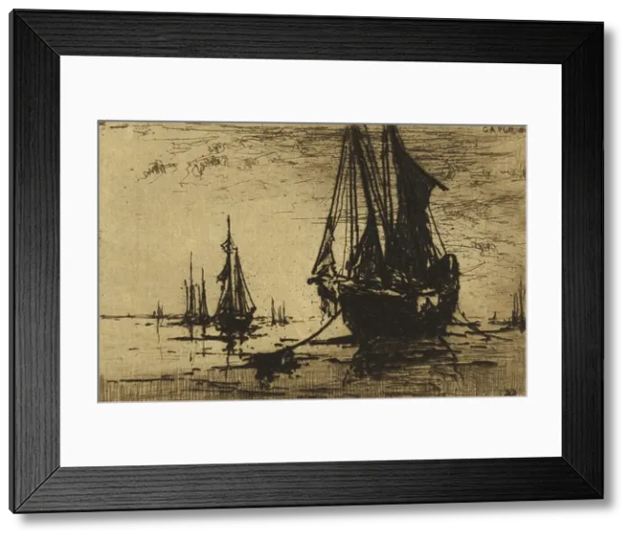 Framed Print : Sketch of a Boat, 1881. Creator: Charles A. Platt Framed Print : Sketch of a Boat, 1881. Creator: Charles A. Platt