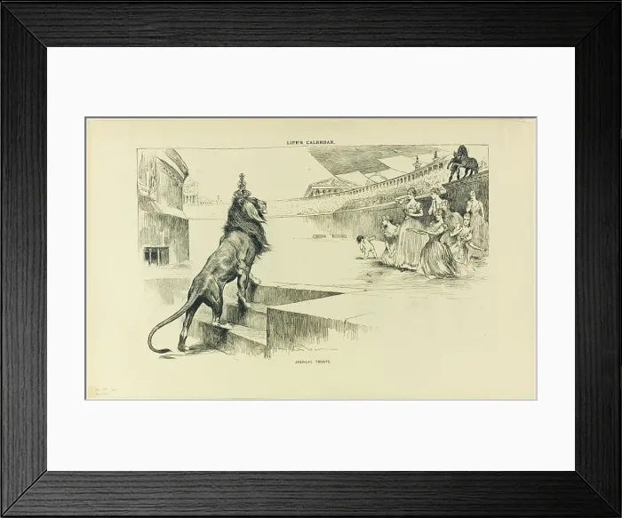 Framed Print : America's Tribute, from Life, 1891. Creator: Charles Dana Gibson