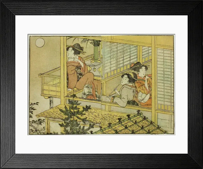 Framed Print : Moon-Viewing Party, from the illustrated book Picture Book: Flowers of the Four Seasons... 1801. Creator: Kitagawa Utamaro. Moon-Viewing Party, from the illustrated book Picture Book: Flowers of the Four Seasons... 1801 Framed Print : Moon-Viewing Party, from the illustrated book Picture Book: Flowers of the Four Seasons... 1801. Creator: Kitagawa Utamaro. Moon-Viewing Party, from the illustrated book Picture Book: Flowers of the Four Seasons... 1801