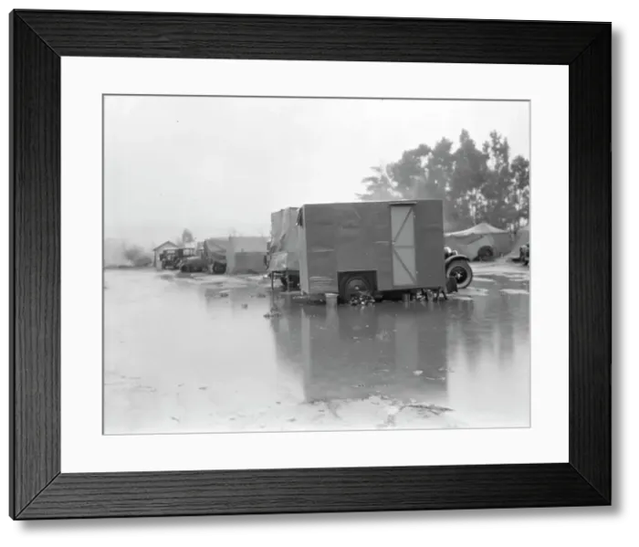 Framed Print : California migrant camp, 1936. Creator: Dorothea Lange Framed Print : California migrant camp, 1936. Creator: Dorothea Lange