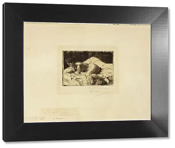 Nude Lying Down, c.1900. Creator: Charles Deering