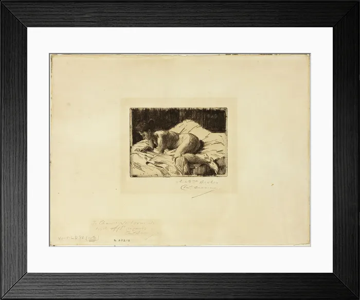 Framed Print : Nude Lying Down, c.1900. Creator: Charles Deering Framed Print : Nude Lying Down, c.1900. Creator: Charles Deering