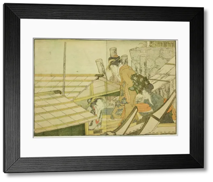 Framed Print : Embarking on Pleasure Boats in Summer, from the illustrated book Picture Book: Flowers of... 1801. Creator: Kitagawa Utamaro. Embarking on Pleasure Boats in Summer, from the illustrated book Picture Book: Flowers of... 1801 Framed Print : Embarking on Pleasure Boats in Summer, from the illustrated book Picture Book: Flowers of... 1801. Creator: Kitagawa Utamaro. Embarking on Pleasure Boats in Summer, from the illustrated book Picture Book: Flowers of... 1801