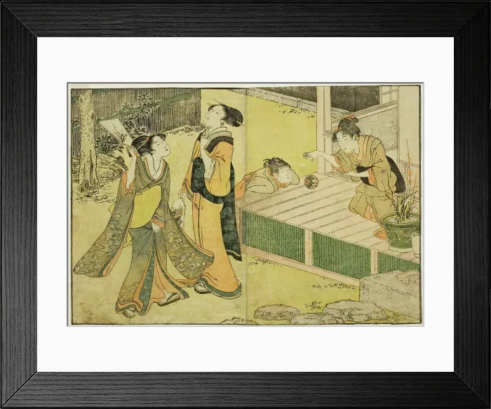 Framed Print : New Year Games of Shuttlecock, Battledore, and Hand Ball, from the illustrated book Pictu... 1801. Creator: Kitagawa Utamaro. New Year Games of Shuttlecock, Battledore, and Hand Ball, from the illustrated book Pictu... 1801 Framed Print : New Year Games of Shuttlecock, Battledore, and Hand Ball, from the illustrated book Pictu... 1801. Creator: Kitagawa Utamaro. New Year Games of Shuttlecock, Battledore, and Hand Ball, from the illustrated book Pictu... 1801