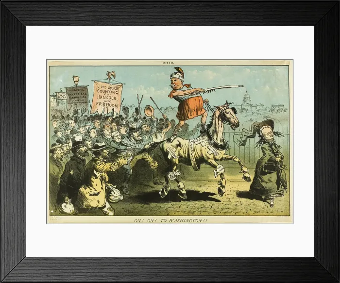 Framed Print : On! On! to Washington, from Chic, n.d. Creator: Charles Kendrick Framed Print : On! On! to Washington, from Chic, n.d. Creator: Charles Kendrick