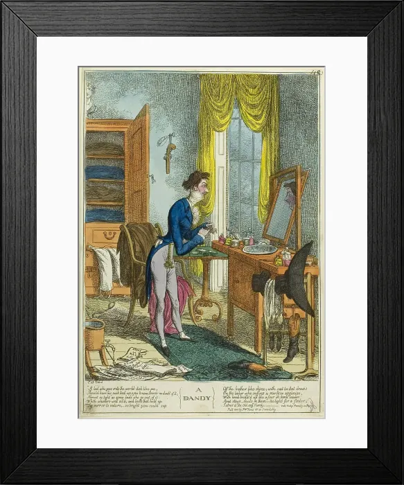 Framed Print : A Dandy, published 1818. Creator: Charles Williams Framed Print : A Dandy, published 1818. Creator: Charles Williams