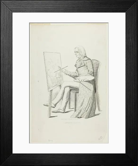 Framed Print : Washington Allston, 1843. Creator: David Claypoole Johnston Framed Print : Washington Allston, 1843. Creator: David Claypoole Johnston