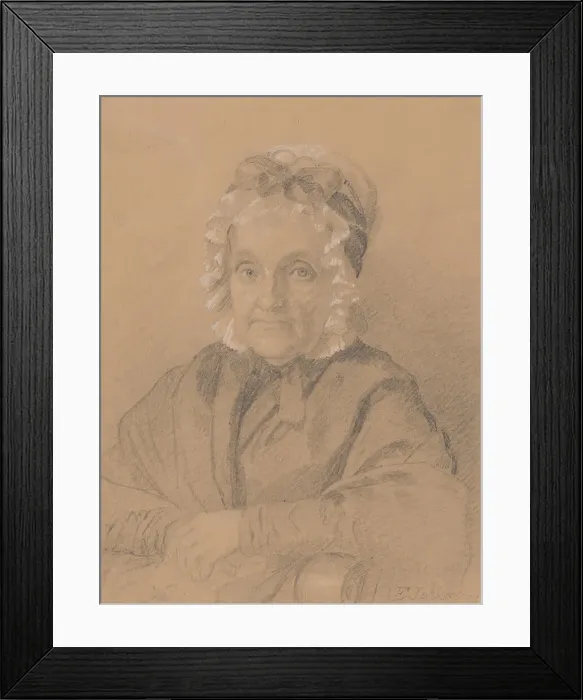 Framed Print : Portrait of Mrs. Jeremiah Chandler, 1847. Creator: Eastman Johnson Framed Print : Portrait of Mrs. Jeremiah Chandler, 1847. Creator: Eastman Johnson