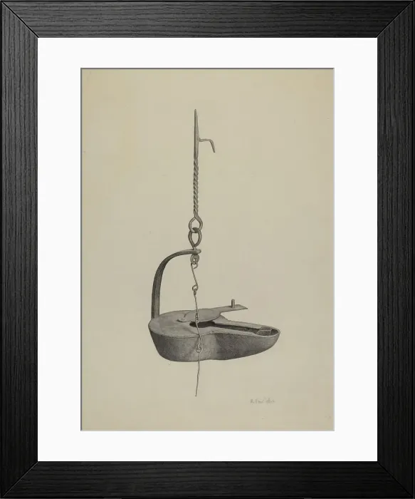 Framed Print : Betty Lamp, c. 1941. Creator: Maurice Van Felix Framed Print : Betty Lamp, c. 1941. Creator: Maurice Van Felix