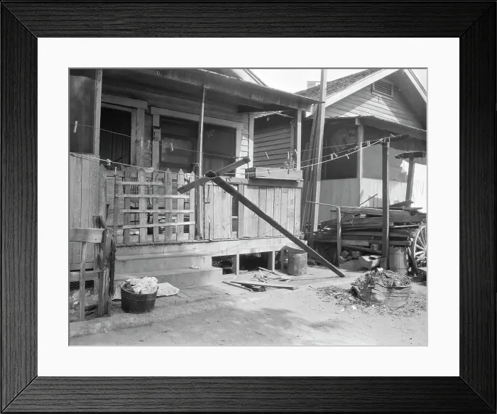 Framed Print : Housing, within five minutes walk of City Hall, City of Los Angeles, 1936. Creator: Dorothea Lange Framed Print : Housing, within five minutes walk of City Hall, City of Los Angeles, 1936. Creator: Dorothea Lange
