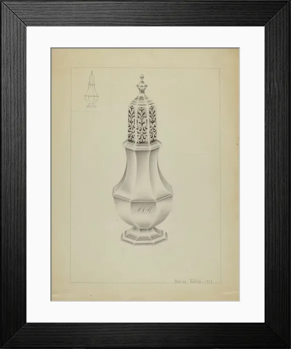 Framed Print : Silver Salt Cellar, 1937. Creator: Amelia Tuccio