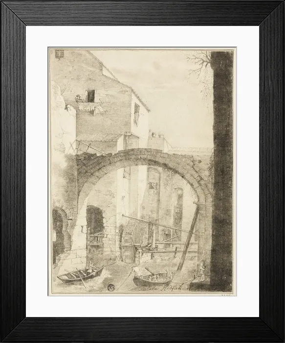 Framed Print : City Canal, 1778. Creator: George Hadfield Framed Print : City Canal, 1778. Creator: George Hadfield