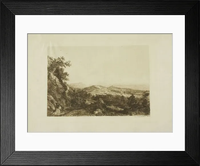 Framed Print : View of Ariccia, 1853. Creator: George Loring Brown Framed Print : View of Ariccia, 1853. Creator: George Loring Brown