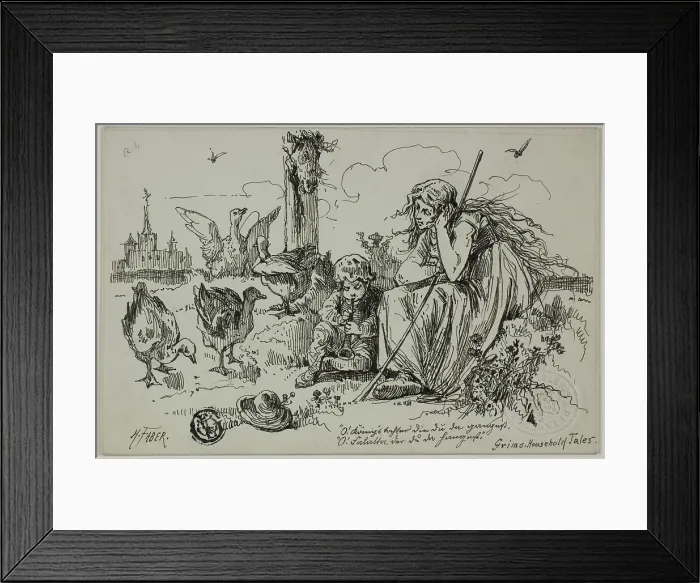 Framed Print : Episode from Grimm's Fairy Tales, n.d. Creator: Harmon Faber Framed Print : Episode from Grimm's Fairy Tales, n.d. Creator: Harmon Faber