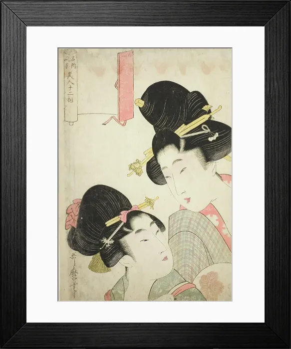 Framed Print : Two Girls, from the series Twelve Physiognomies of Beautiful Women Representing... c. 1803. Creator: Kitagawa Utamaro. Two Girls, from the series Twelve Physiognomies of Beautiful Women Representing... c. 1803. Creator: Kitagawa Utamaro Framed Print : Two Girls, from the series Twelve Physiognomies of Beautiful Women Representing... c. 1803. Creator: Kitagawa Utamaro. Two Girls, from the series Twelve Physiognomies of Beautiful Women Representing... c. 1803. Creator: Kitagawa Utamaro