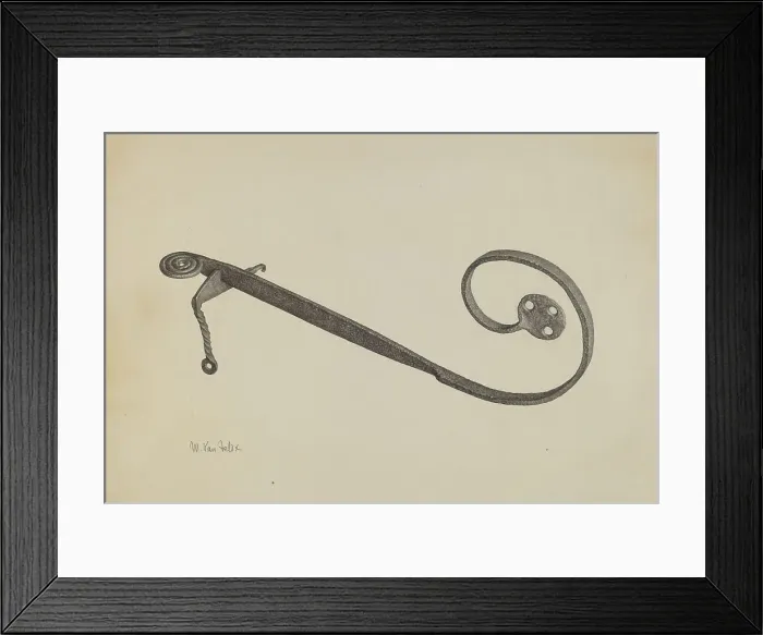 Framed Print : Garden Gate Latch, c. 1940. Creator: Maurice Van Felix Framed Print : Garden Gate Latch, c. 1940. Creator: Maurice Van Felix