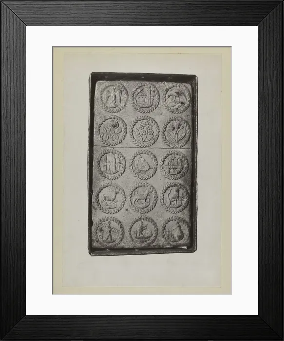 Framed Print : Springerle Mold, c. 1937. Creator: Charles Von Urban Framed Print : Springerle Mold, c. 1937. Creator: Charles Von Urban