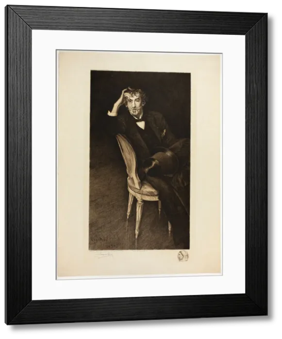 Framed Print : Portrait of Whistler, 1916. Creator: Jacques Reich Framed Print : Portrait of Whistler, 1916. Creator: Jacques Reich