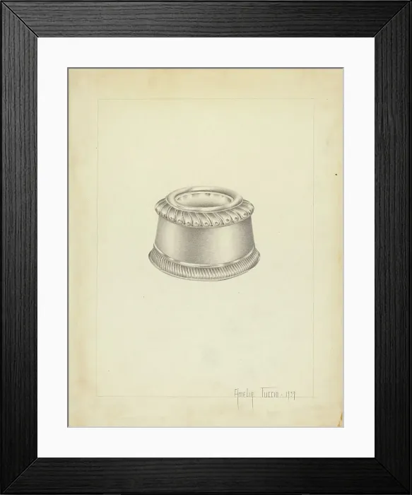 Framed Print : Silver Salt Trencher, 1937. Creator: Amelia Tuccio Framed Print : Silver Salt Trencher, 1937. Creator: Amelia Tuccio