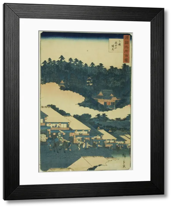 Framed Print : The Precincts of Naritasan Temple in Shimosa Province (Shimosa Naritasan keidai), from the... 1859. Creator: Utagawa Hiroshige II Framed Print : The Precincts of Naritasan Temple in Shimosa Province (Shimosa Naritasan keidai), from the... 1859. Creator: Utagawa Hiroshige II